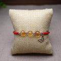 Sterling Silver CITRINE & BUTTERFLY TRANSFORMATION Red Rope Bracelet