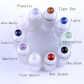 10pc/Set Natural Stones with Gemstone Roller Ball Essential Oil Bottles