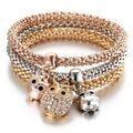 Elephant Charm Bracelet with Austrian Crystals- BUY 1, GET TWO FREE!