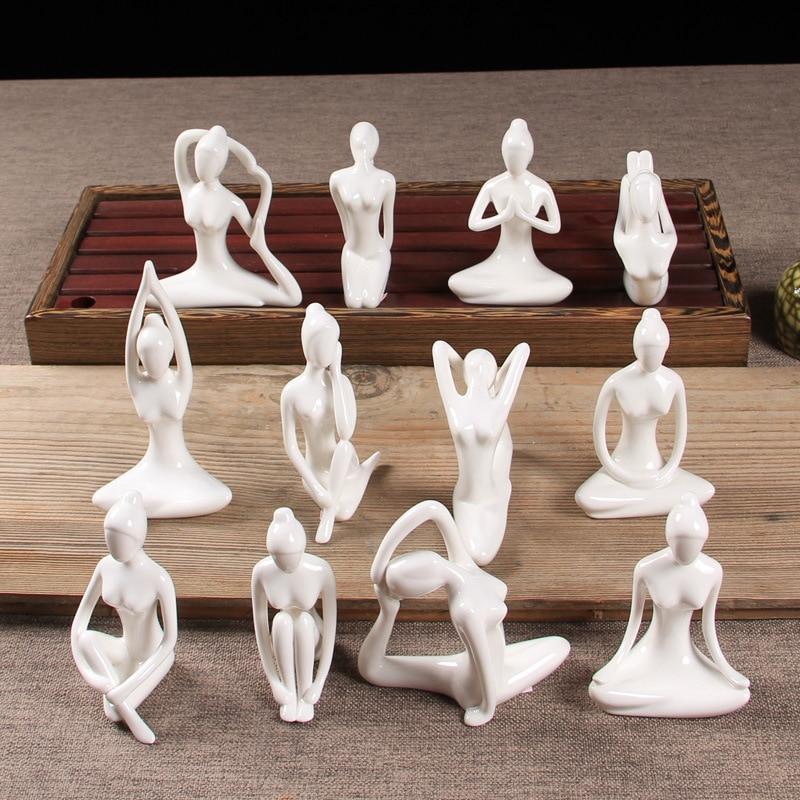 Abstract Glazed Ceramic YOGA Figurine- 12 Poses Available-BUY 2