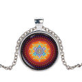 Rainbow Sacred Sri Yantra Pendant Necklace