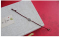 Red Rope & Silver 'INVITE LUCK'-Simple Fu symbol Bracelet