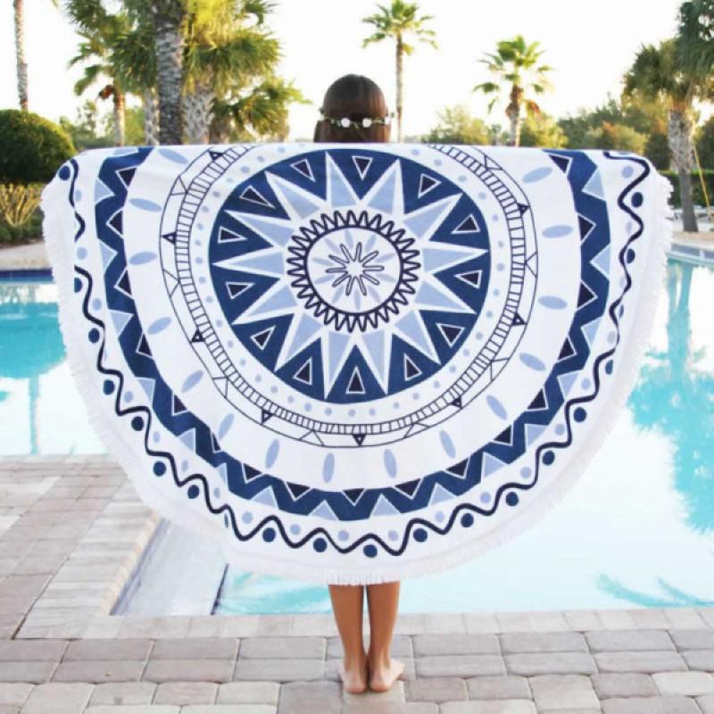 Pretty in Blue Abstract Mandala Yoga Tapestry – zenheavens