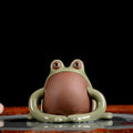 HandMade Cute Wee Lucky Frog Tea Pet Figurine-2 Styles