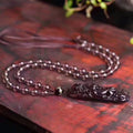 Ice Obsidian Dragon & Pixiu WEALTH & PROTECTION Necklace