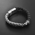 Stainless Steel , Lava Stone & Leather EAGLE / WOLF/ SKULL/ LION SPIRIT Charm Bracelet