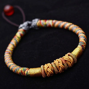 Hand knotted Tibetan Pineapple Auspicious Knot bracelet