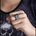 THAI SILVER Two Tone Ancient Tiger 'FIERCE' Ring & Necklace