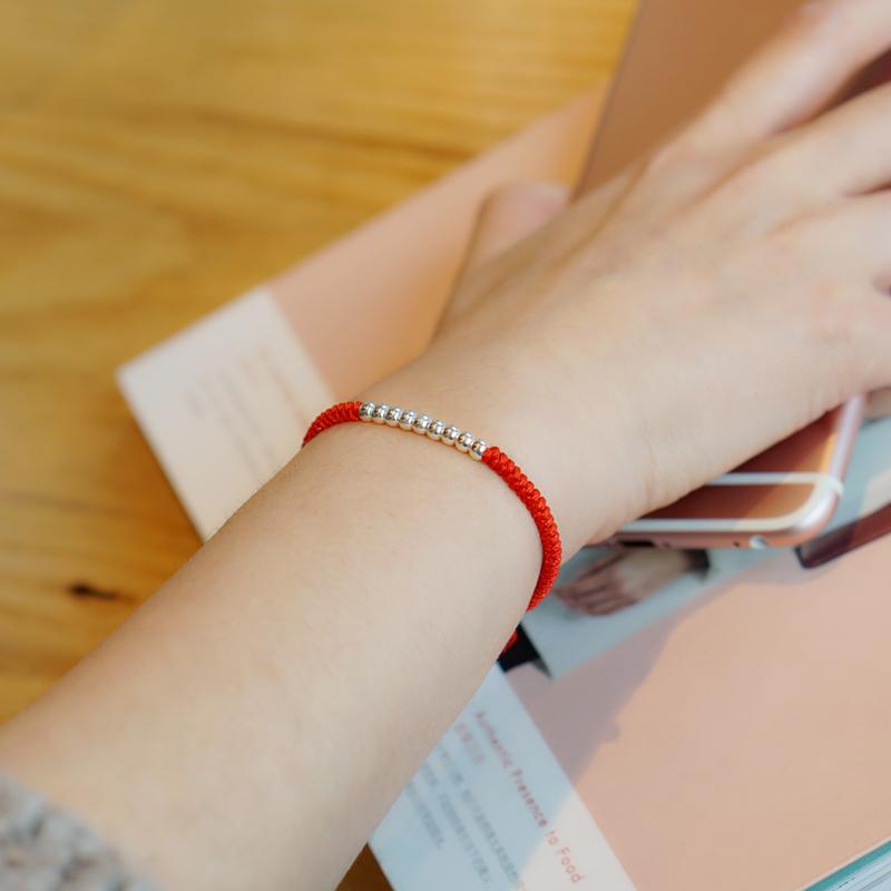 Jewelry Wholesale Sterling Silver Beads Red Thread Bracelet