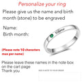 Customizable Sterling Silver Birthstone 'FRIENDSHIP ' Ring