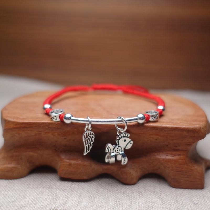 Fred horseshoe buckle bracelet animal year red rope 18k custom
