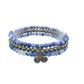 EXPRESSION & WILLPOWER-Blue Aventurine, Sodalite & Pyrite- 3/pc  "MIGHTY MINIS " Healing Energy Stone Bracelets