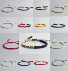 SINGULAR Tibetan Lucky Knot Bracelet-17 Plain +Multi Colors to choose from