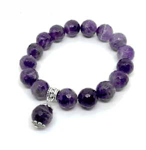 ELIMINATE IMPATIENCE with this Chunky Amethyst  Stone  Bracelet