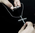 Stainless Steel Tactical/Self Defense CROSS Necklace