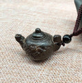 Ethnic Nepali Wooden Carved  Mini Teapot FRIENDSHIP Necklace
