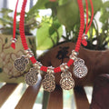 Sterling Silver & Red Rope-The 5 Elements-BALANCE Bracelet