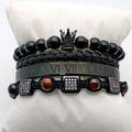 Luxury Natural Stones & Zirconia 4 Pc Bracelet Set