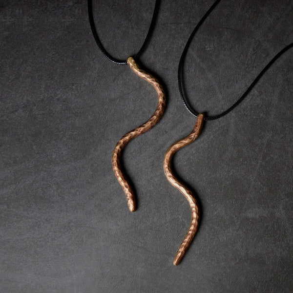 Copper Symbol Snake Necklace