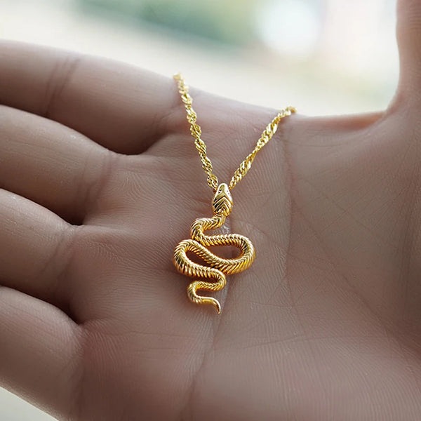 Golden Snake Elegance Necklace