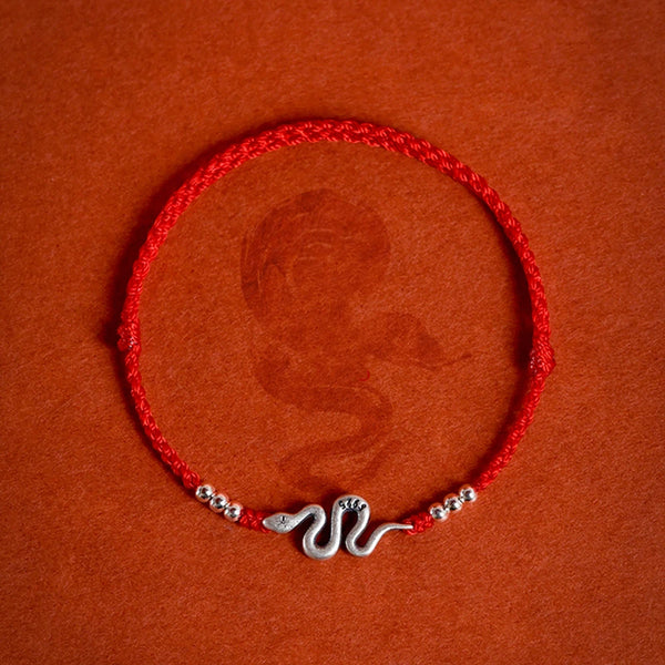 Fortune's Serpent Silver Bracelet