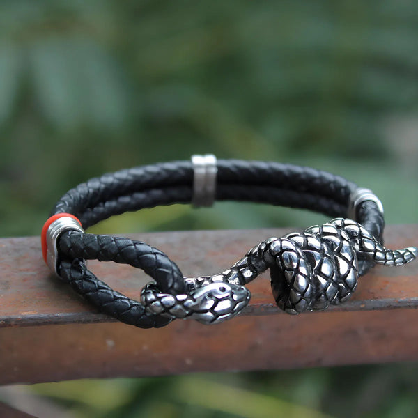 Transformative Snake Leather Bracelet