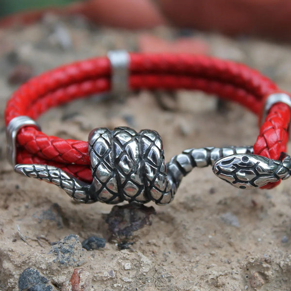 Transformative Snake Leather Bracelet