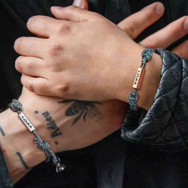 Stainless Steel 2pc Matching Couples Bracelets Set