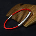 Sterling Silver BAMBOO Design for RESILIENCE Rope Bracelet