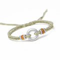 Ethnic Tibetan Sterling Silver & Double Braided Rope 'WHOLENESS" bracelet