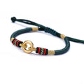 Ethnic Tibetan Gold Plated Sterling Silver & Rope 'UNITY" bracelet