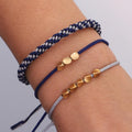 Tibetan Handmade Lucky Knot 'BE OPTIMISTIC ' Copper & Rope 3 /pc Bracelet Set
