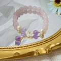Boho Natural Amethyst & Rose Quartz 'PURIFYING' Bracelet