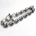 Titanium Steel  Skull  Link Chain Bracelet