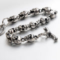 Titanium Steel  Skull  Link Chain Bracelet