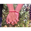 7 Knots for LUCK & EVIL EYE PROTECTION Cotton Red Thread  2pc Bracelet/ Anklet Set