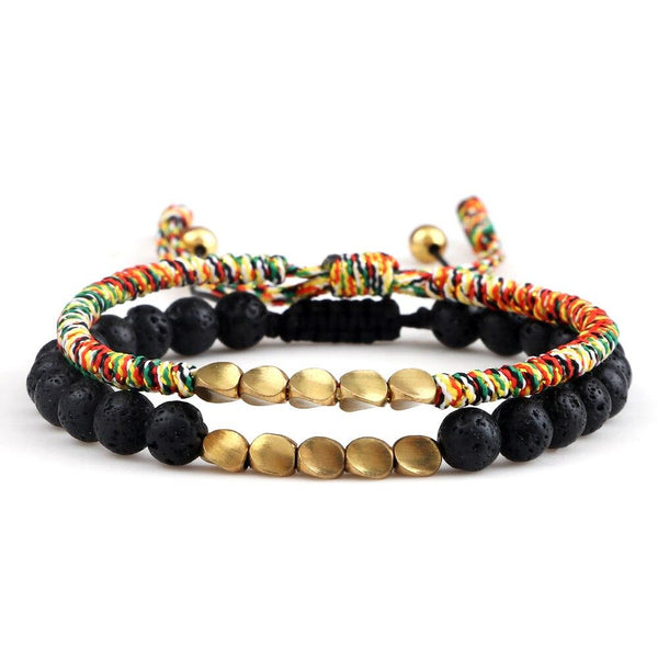 Ethnic Tibetan Handmade Natural Stone 2pc Bracelet Sets - 35 Styles