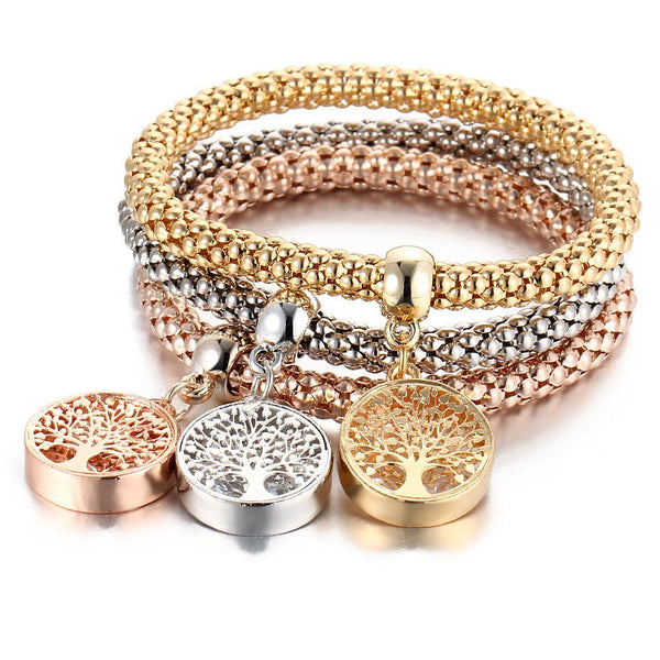 Tree of Life Charm Bracelet with Austrian Crystals-BUY 1,GET 2 FREE for a LIMITED TIME!
