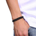 Men's TITANIUM STEEL Miami Cuban Link CLASSIC DUDE Bracelet in 4 Colors -Sizes up to 9 inches