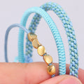 Tibetan Handmade Lucky Knot 'BE SERENE' Copper & Rope 3 /pc Bracelet Set