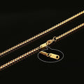 3mm Men's CLASSIC DUDE Stainless Steel & 18k Plated Steel Curved Box Chain Necklace