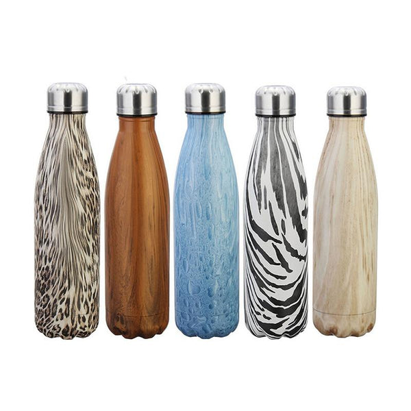 Fun Zen Design Stainless Steel Vacuum Insulated Water Bottle