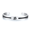 Men's OM Symbol " SONG OF THE UNIVERSE'  Stainless Steel Bangle
