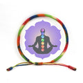 Tibetan Buddhist Lucky  7 CHAKRA for ' BALANCE' Hand Tied Mantra Bracelet