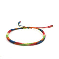 Tibetan Buddhist Lucky  7 CHAKRA for ' BALANCE' Hand Tied Mantra Bracelet