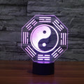 Yin & Yang Tai Chi Color Changing Illusion Lamp
