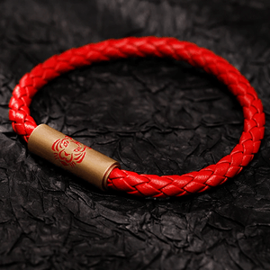 Year of the Tiger Genuine Leather & Stainless Steel Bracelet