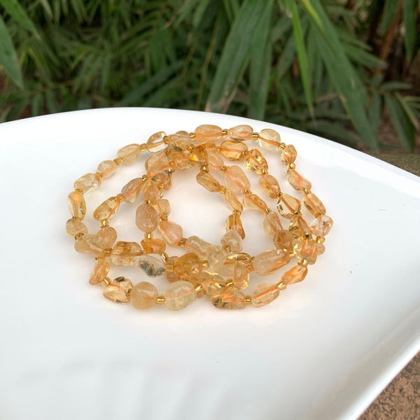 Natural Beaded Citrine 'ABUNDANCE' Bracelet