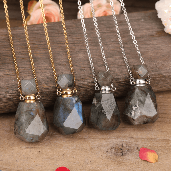 Comforting Natural Labradorite Essential Oil Perfume 'DESTINY ' Necklace