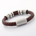 Men's Stainless Steel Braided Leather with AUSPICIOUS CLOUDS Charms
